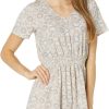 Dresses * | Mod-O-Doc Paisley Printed Jersey Short Sleeve V-Neck Smock Waist Dress