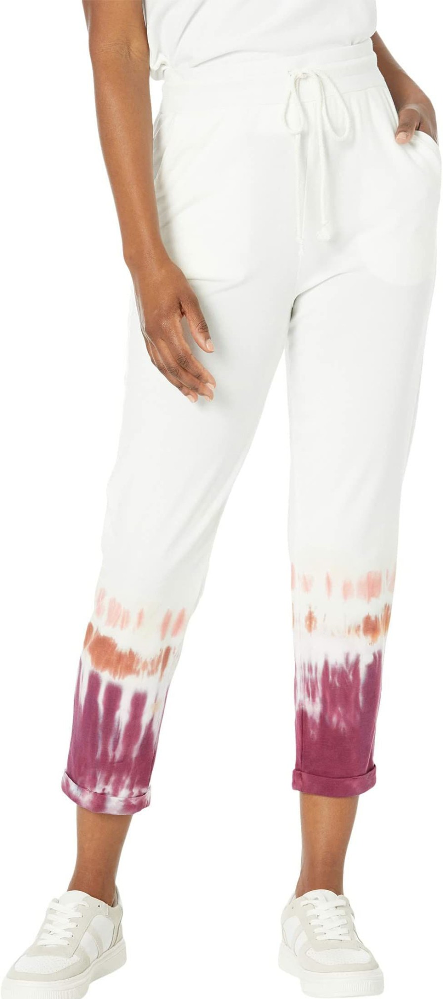 Pants * | Mod-O-Doc Tie-Dye Cotton Modal Spandex Terry Cuffed Cropped Pants