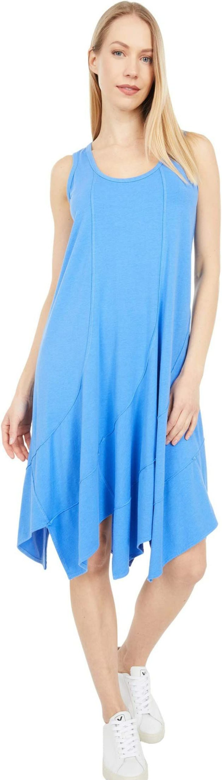 Dresses * | Mod-O-Doc Cotton Modal Spandex Jersey Swirl Seam Tank Dress