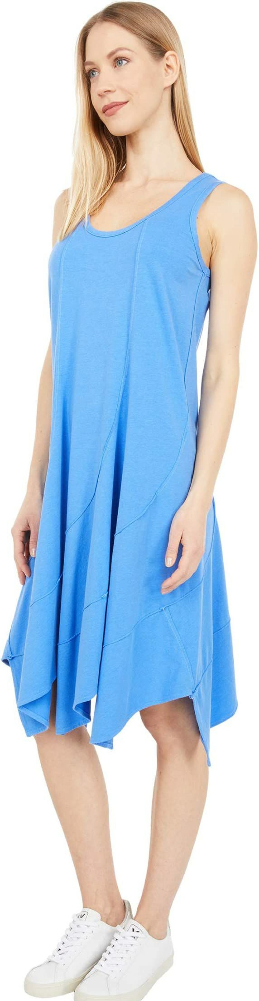 Dresses * | Mod-O-Doc Cotton Modal Spandex Jersey Swirl Seam Tank Dress