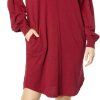 Dresses * | Mod-O-Doc Slub Jersey Long Pleated Sleeves V-Neck Dress