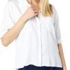 Shirts & Tops * | Mod-O-Doc Tencel 1/2 Sleeve Swing Cropped Shirt