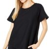 Shirts & Tops * | Mod-O-Doc Ottoman Rib Short Sleeve Crew Neck Swing Top