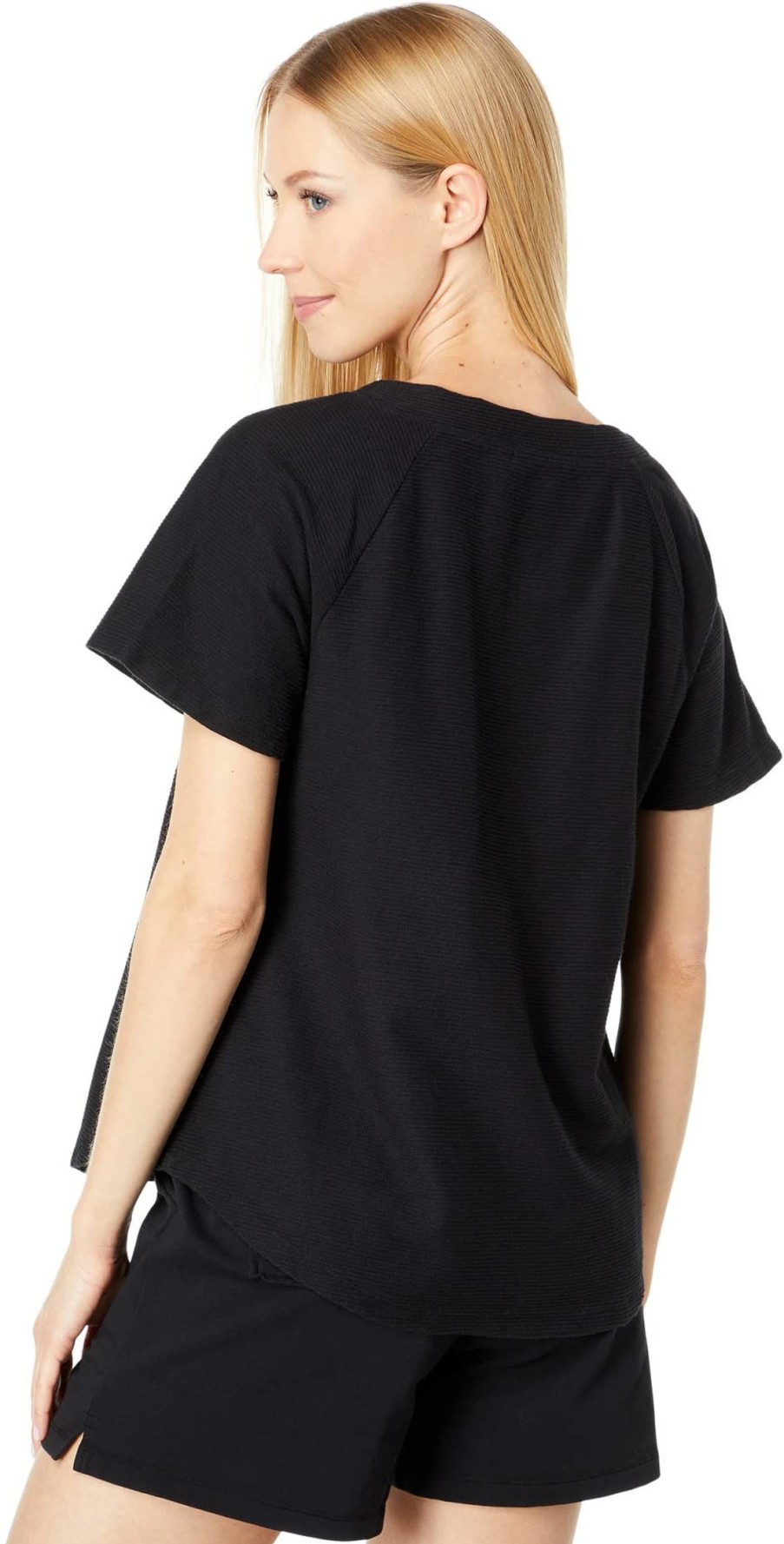 Shirts & Tops * | Mod-O-Doc Ottoman Rib Short Sleeve Crew Neck Swing Top