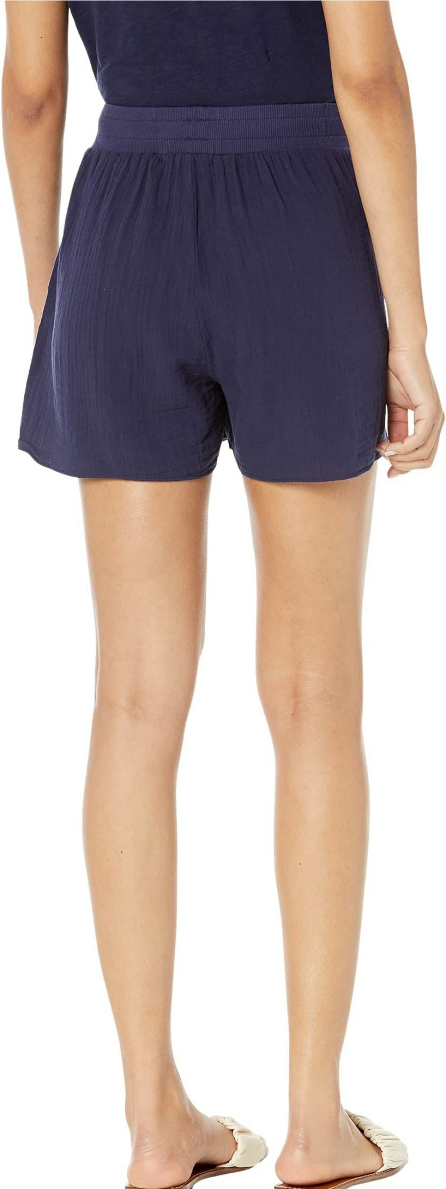 Shorts * | Mod-O-Doc Double Layer Gauze Ribbed Waist Pull-On Shorts