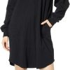 Dresses * | Mod-O-Doc Slub Jersey Long Pleated Sleeves V-Neck Dress