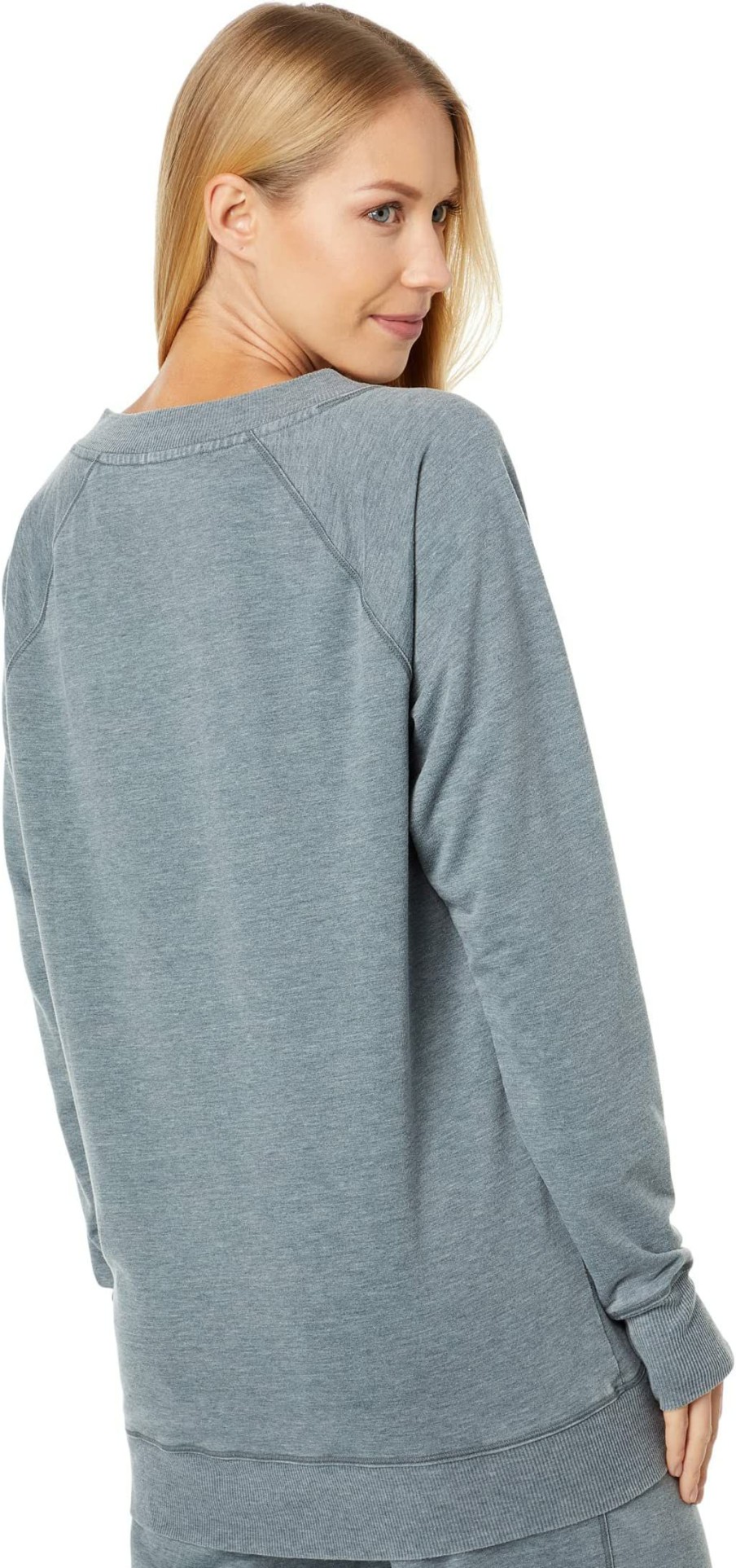 Hoodies & Sweatshirts * | Mod-O-Doc Burnout Fleece Long Sleeve Open V-Neck Tunic