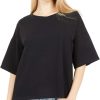 Shirts & Tops * | Mod-O-Doc Spandex Blend Jersey 1/2 Sleeve Oversized Boxy Tee