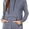 Dresses * | Mod-O-Doc Burnout Fleece Long Sleeve Hooded Sweatshirt Dress