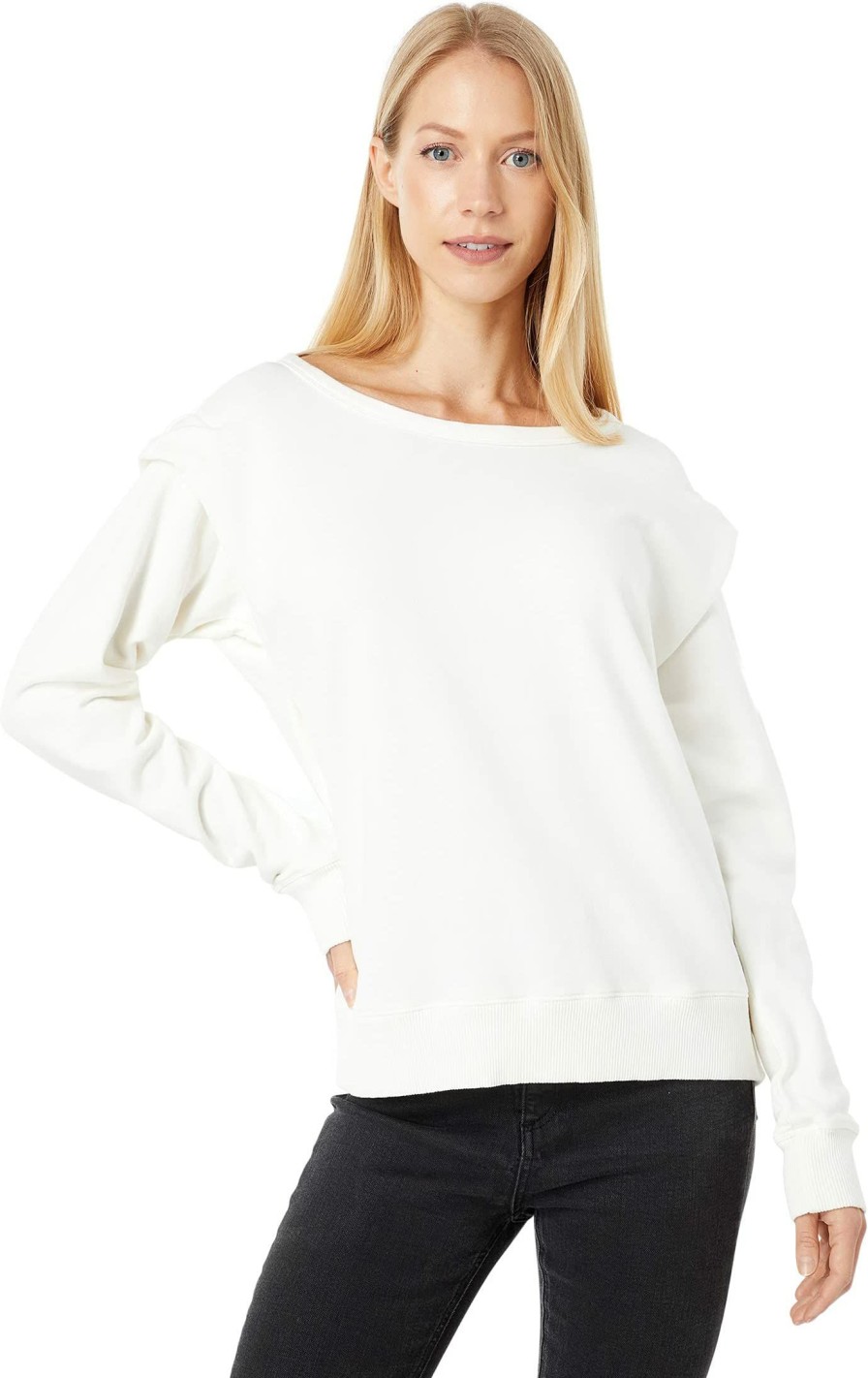 Hoodies & Sweatshirts * | Mod-O-Doc French Terry Long Sleeve Shoulder Pleats Sweatshirt