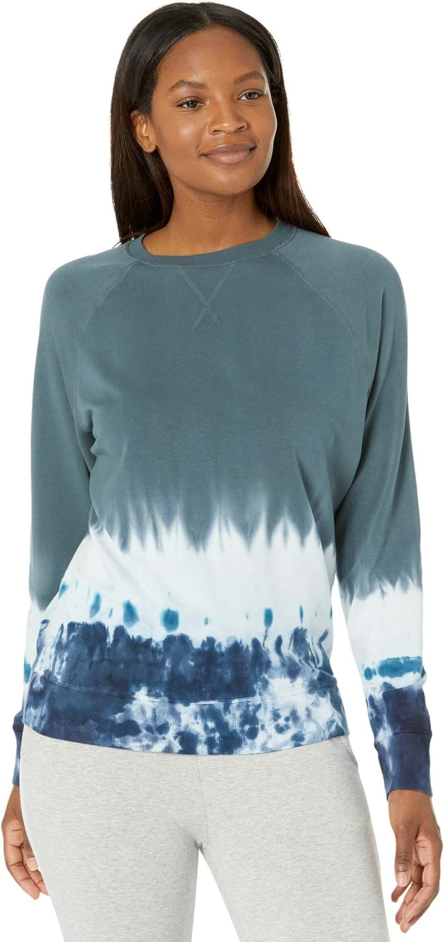 Hoodies & Sweatshirts * | Mod-O-Doc Tie-Dye Cotton Modal Spandex Terry Long Sleeve Slouchy Sweatshirt