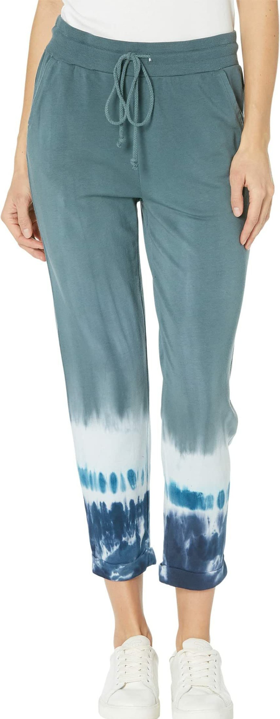 Pants * | Mod-O-Doc Tie-Dye Cotton Modal Spandex Terry Cuffed Cropped Pants