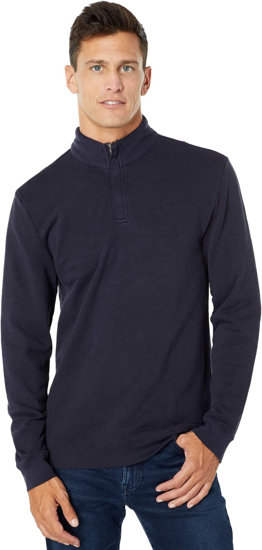 Hoodies & Sweatshirts * | Mod-O-Doc 1/4 Zip Pullover Slub French Terry