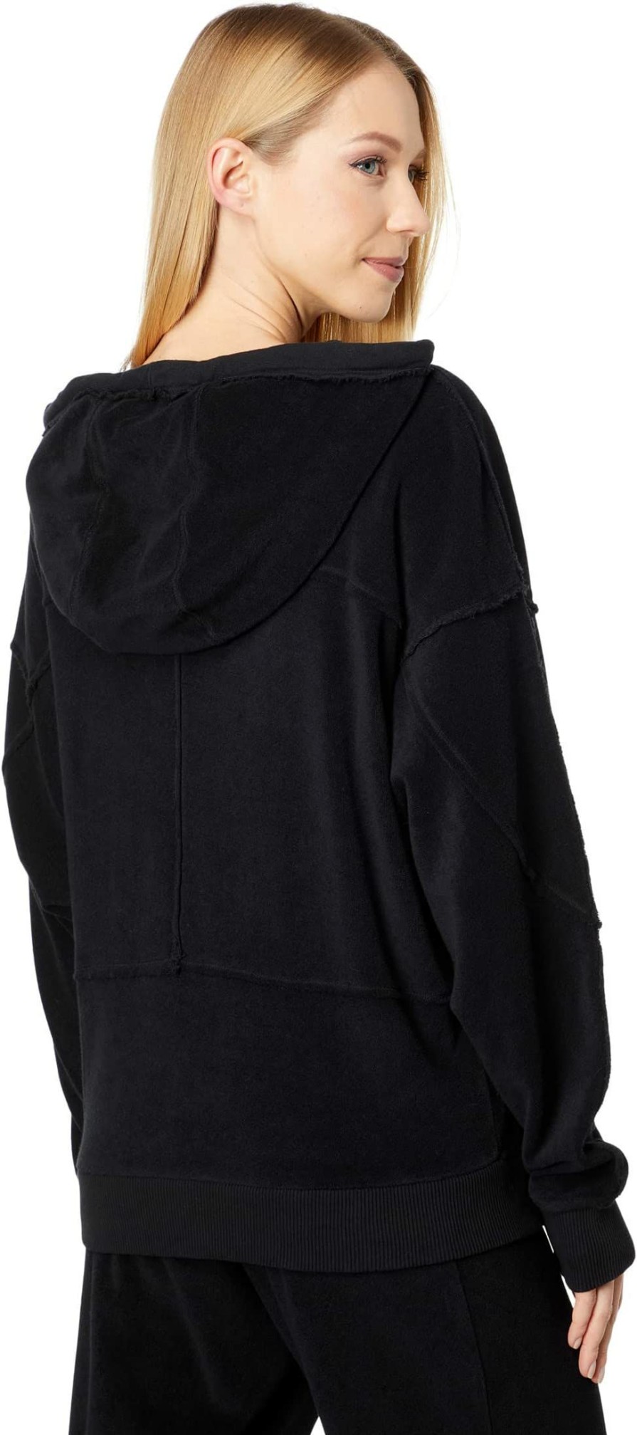 Hoodies & Sweatshirts * | Mod-O-Doc Terry Cloth Long Sleeve Seamed Kimono Hoodie