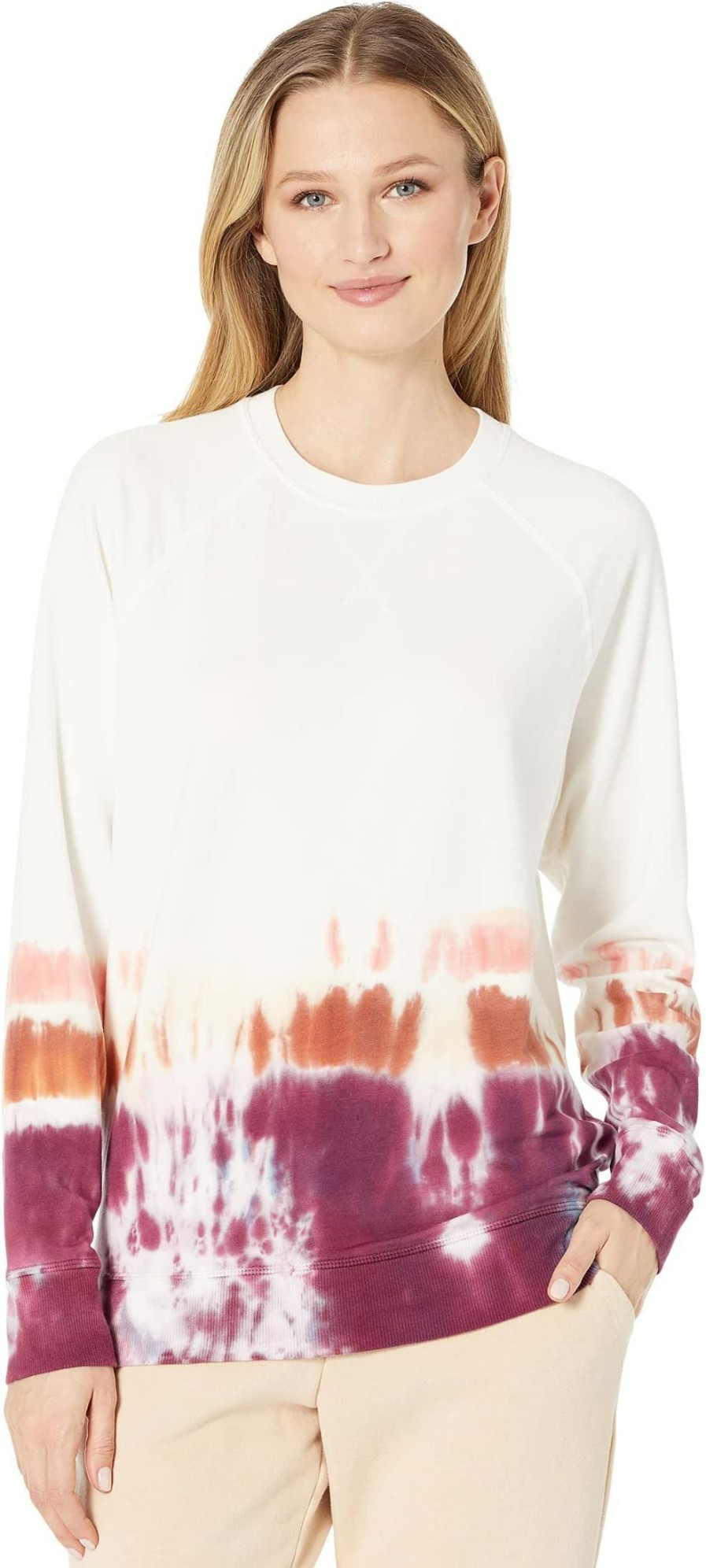 Hoodies & Sweatshirts * | Mod-O-Doc Tie-Dye Cotton Modal Spandex Terry Long Sleeve Slouchy Sweatshirt